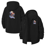 Mystical Mushrooms Unisex Full-Zip Printed Waterproof Hooded Windbreaker
