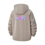 Dreamy Moon and Clouds Unisex Full-Zip Printed Waterproof Hooded Windbreaker