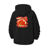 Psychedelic Mushroom Art Unisex Full-Zip Printed Waterproof Hooded Windbreaker