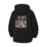 Wild Animal Collage Unisex Full-Zip Printed Waterproof Hooded Windbreaker