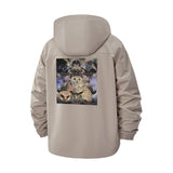 Wild Animal Collage Unisex Full-Zip Printed Waterproof Hooded Windbreaker