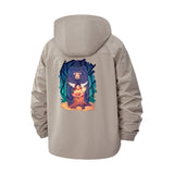 Forest Bear and Fox Unisex Full-Zip Printed Waterproof Hooded Windbreaker