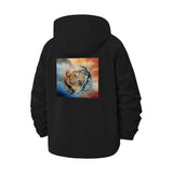 Tiger Spirit Unisex Full-Zip Printed Waterproof Hooded Windbreaker