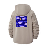 Dreamy Clouds Unisex Full-Zip Printed Waterproof Hooded Windbreaker