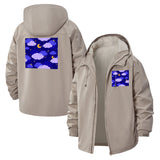 Dreamy Clouds Unisex Full-Zip Printed Waterproof Hooded Windbreaker