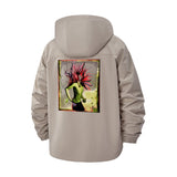 Punk Art Portrait Unisex Full-Zip Printed Waterproof Hooded Windbreaker