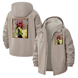 Punk Art Portrait Unisex Full-Zip Printed Waterproof Hooded Windbreaker