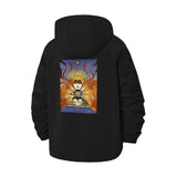 Mystical Sun Goddess Unisex Full-Zip Printed Waterproof Hooded Windbreaker