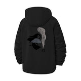 Mystical Smoking Figure Unisex Full-Zip Printed Waterproof Hooded Windbreaker