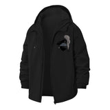 Mystical Smoking Figure Unisex Full-Zip Printed Waterproof Hooded Windbreaker