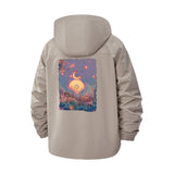 Celestial Dreamscape Unisex Full-Zip Printed Waterproof Hooded Windbreaker