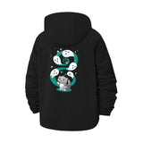 Yin Yang Cat Unisex Full-Zip Printed Waterproof Hooded Windbreaker