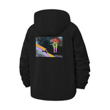 Surreal Mushroom Rainbow Unisex Full-Zip Printed Waterproof Hooded Windbreaker