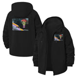 Surreal Mushroom Rainbow Unisex Full-Zip Printed Waterproof Hooded Windbreaker