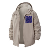 Playful Animal Print Unisex Full-Zip Printed Waterproof Hooded Windbreaker
