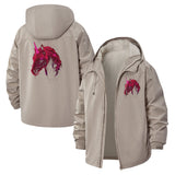 Electric Unicorn Unisex Full-Zip Printed Waterproof Hooded Windbreaker