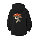 Alien Mushroom Art Unisex Full-Zip Printed Waterproof Hooded Windbreaker