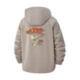 Alien Mushroom Art Unisex Full-Zip Printed Waterproof Hooded Windbreaker