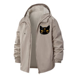 Mystical Cat Unisex Full-Zip Printed Waterproof Hooded Windbreaker