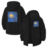Starry Night Sky Unisex Full-Zip Printed Waterproof Hooded Windbreaker