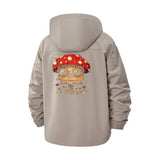 Mushroom Skull Unisex Full-Zip Printed Waterproof Hooded Windbreaker
