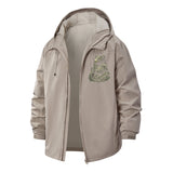 Bear Forest Unisex Full-Zip Printed Waterproof Hooded Windbreaker