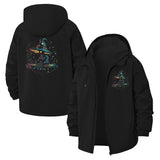 Mystical Mushroom Unisex Full-Zip Printed Waterproof Hooded Windbreaker