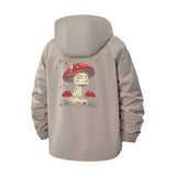 Mushroom Creature Unisex Full-Zip Printed Waterproof Hooded Windbreaker