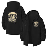 Mushroom Skull Unisex Full-Zip Printed Waterproof Hooded Windbreaker