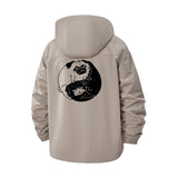Yin Yang Pug Unisex Full-Zip Printed Waterproof Hooded Windbreaker