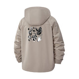 Abstract Artistic Pattern Unisex Full-Zip Printed Waterproof Hooded Windbreaker