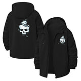 Pirate Skull Unisex Full-Zip Printed Waterproof Hooded Windbreaker