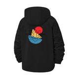 Lotus Flower Sunrise Unisex Full-Zip Printed Waterproof Hooded Windbreaker