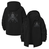 Skull Moth Unisex Full-Zip Printed Waterproof Hooded Windbreaker