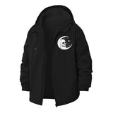 Skull Moon Unisex Full-Zip Printed Waterproof Hooded Windbreaker