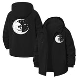 Skull Moon Unisex Full-Zip Printed Waterproof Hooded Windbreaker