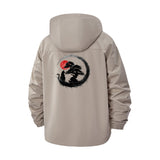 Dragon Brush Art Unisex Full-Zip Printed Waterproof Hooded Windbreaker