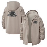 Possum Illustration Unisex Full-Zip Printed Waterproof Hooded Windbreaker