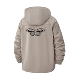 Moth Wing Unisex Full-Zip Printed Waterproof Hooded Windbreaker