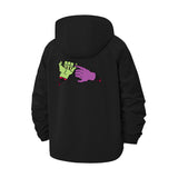 Severed Zombie Hands Unisex Full-Zip Printed Waterproof Hooded Windbreaker