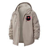 Robot Heart Unisex Full-Zip Printed Waterproof Hooded Windbreaker
