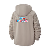 Stay Focused Unisex Full-Zip Printed Waterproof Hooded Windbreaker