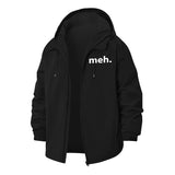Minimal Meh Unisex Full-Zip Printed Waterproof Hooded Windbreaker
