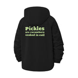 Pickles Humor Unisex Full-Zip Printed Waterproof Hooded Windbreaker