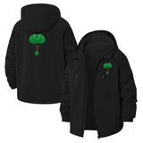 Brain Tree Unisex Full-Zip Printed Waterproof Hooded Windbreaker