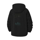 UFO Doodle Unisex Full-Zip Printed Waterproof Hooded Windbreaker