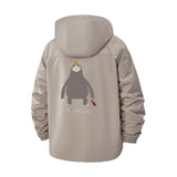 Quirky Sloth Unisex Full-Zip Printed Waterproof Hooded Windbreaker