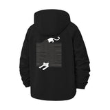 Optical Illusion Cat Unisex Full-Zip Printed Waterproof Hooded Windbreaker
