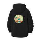 Abstract Geometric Art Unisex Full-Zip Printed Waterproof Hooded Windbreaker