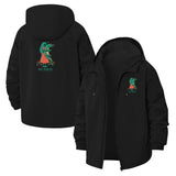 Hug Your Pet Dino Unisex Full-Zip Printed Waterproof Hooded Windbreaker